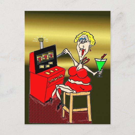 HEISSE POSTKARTE MUTTER-SPIELAUTOMAT (Vorderseite)