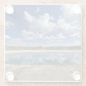 Heiße Quelle Glasuntersetzer (Rückseite)