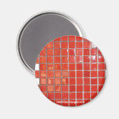 Heiße Quellen, AR-rote Fliesen, Mittelave-Geschenk Magnet (Vorderseite/Rückseite)