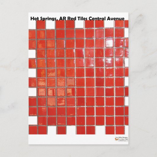 Heiße Quellen, AR-rote Fliesen, Mittelave-Geschenk Postkarte (Vorderseite)