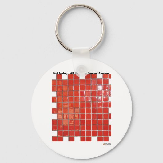Heiße Quellen, AR-rote Fliesen, Mittelave-Geschenk Schlüsselanhänger (Vorderseite)