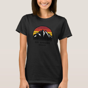 Heiße Quellen Arkansas Retro-Stil Bergsonnenunterg T-Shirt