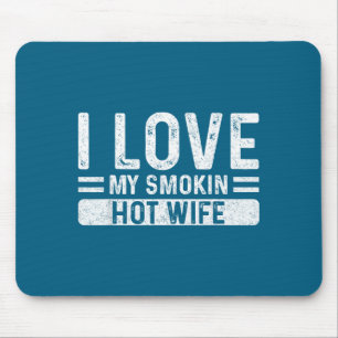 Heiße rauchende Ehefrau Ehemann Valentinstag Mousepad