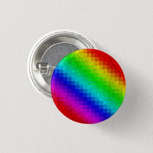 Heiße Regenbogen-Mosaik-Schimmer, Button (Vorne & Hinten)