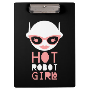 Heiße Roboterfrau Klemmbrett