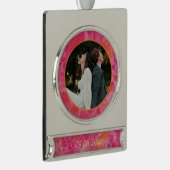 Heiße romantische Hochzeit Banner-Ornament Silber (Rechts)