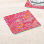 Heiße romantische Hochzeit Rechteckiger Pappuntersetzer (angewinkelt)