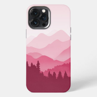 Heiße rosa Berge iPhone 13 Pro Max Hülle
