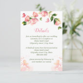 Heiße rosa Blume grüne Blätter Schmetterlinge Hoch Begleitkarte (Stehend Vorderseite)