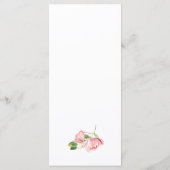 Heiße rosa Blume grüne Blätter Schmetterlinge Hoch Menükarte (Rückseite)