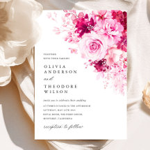 Heiße rosa Blumenhochzeit