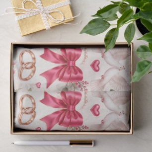 Heiße rosa Blush-Blumen-Hochzeitsgeschenkverpackun Seidenpapier