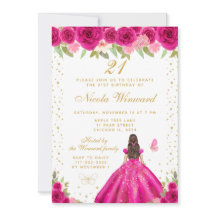 Heiße rosa braunhaarige Prinzessin zum Geburtstag