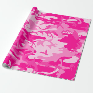 heiße rosa Camouflage Tarnung Geschenkpapier