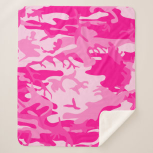 heiße rosa Camouflage Tarnung Sherpadecke