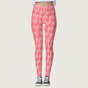 Heiße Rosa Federn Leggings