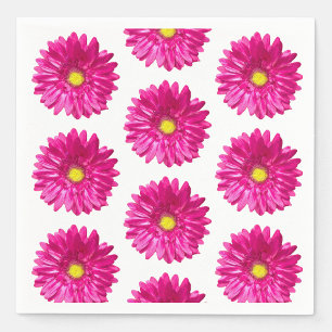 Heiße rosa Gänseblümchen-Blumen-Papier-Servietten Serviette