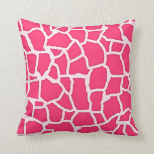 Heiße rosa Giraffe Tierprint Kissen