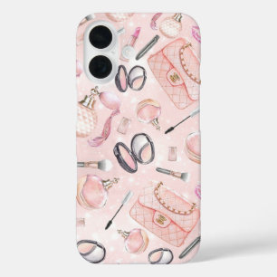 Heiße rosa Glam-Makeup-Handyhülle iPhone 16 Hülle
