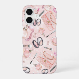 Heiße rosa Glam-Makeup-Handyhülle iPhone 16 Hülle