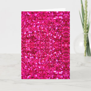 heiße rosa Glitter Feiertagskarte