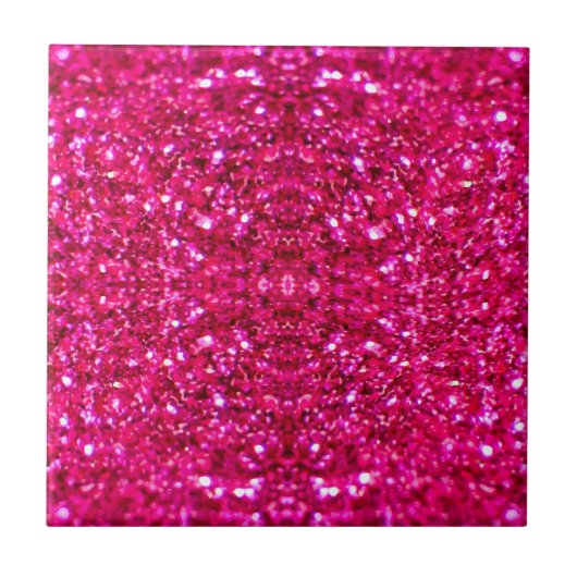 heiße rosa Glitter Fliese (Vorderseite)