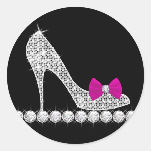 Heiße rosa High Heel Schuh Aufkleber (Vorderseite)