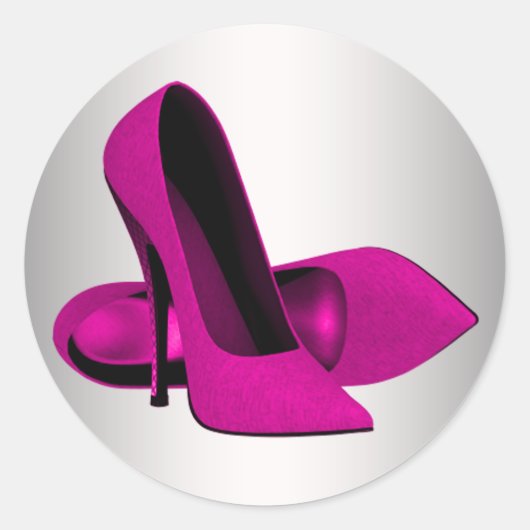 Heiße rosa High Heel Schuh Aufkleber (Vorderseite)