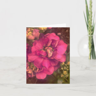 heiße rosa Leidenschaft Blumenkarte mit Bibelzita Karte