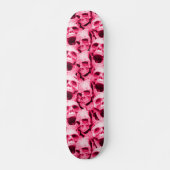 Heiße Rosa Skullen Skateboard (Vorne)