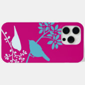Heiße rosa und blaue Vögel Case-Mate iPhone Hülle (Rückseite (Horizontal))