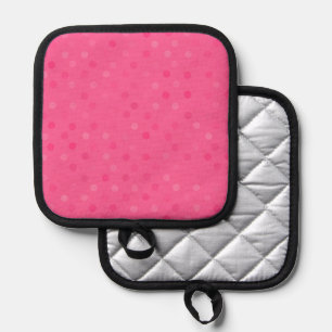 heiße rosa und französische rosarote Tupfen Topflappen