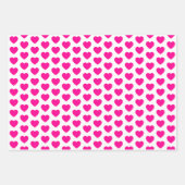 Heiße rosa und weiße Herzen Geschenkpapier Set (Vorderseite 3)