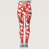 Heiße rote grüne leggings (Vorderseite)