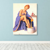 Heiße rote Haare Leinwanddruck (Insitu (Holzboden))