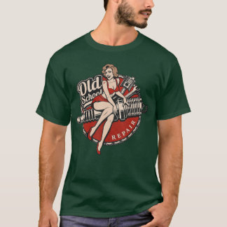 Heiße Rute Retro Vintage Vintage Auto Rockabilly O T-Shirt