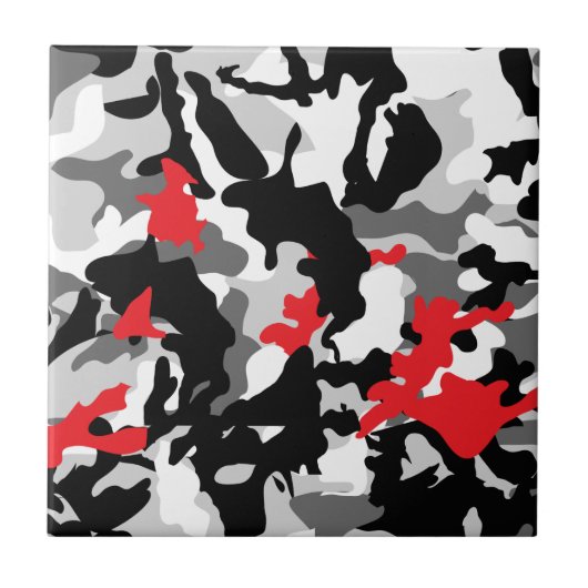 Heiße Safari Schwarzweiss Fliese (Vorderseite)