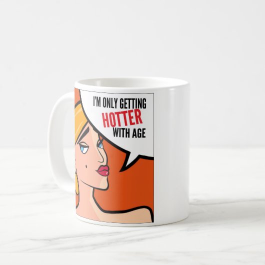 Heiße Sassy Kaffee-Tasse Kaffeetasse (Vorderseite Links)