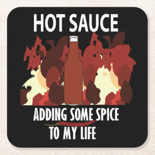 Heiße Sauce Ketchup Feuer Rot Chili Pepper  Rechteckiger Pappuntersetzer