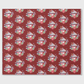 Heiße Schokolade auf Rot Geschenkpapier (Flach)