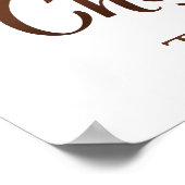 Heiße Schokolade Bar signieren Pink Weihnachtsgebä Poster (Ecke)