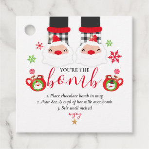 Heiße Schokolade Bomb Tags Weihnachten Sie sind di Geschenkanhänger