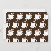 Heiße Schokolade Braun Weihnachtsfest Horizontal Einladung (Rückseite)