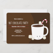 Heiße Schokolade Braun Weihnachtsfest Horizontal Einladung (Vorderseite)
