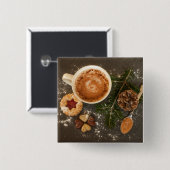 Heiße Schokolade Button (Vorne & Hinten)