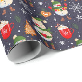 Heiße Schokolade Candy Cane Ginger Brot Geschenkpapier (Rolleneckpunkt)