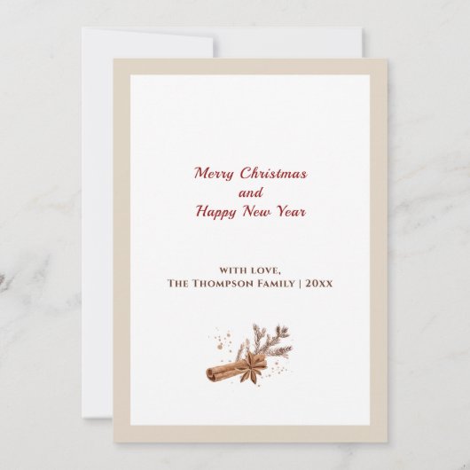 Heiße Schokolade Cookies Moderne Beige Weihnachtsk Ankündigung (Rückseite)