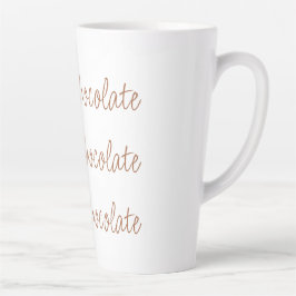Heiße Schokolade | Einfache Stilschrift Typografie Milchtasse
