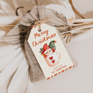 Heiße Schokolade Frohe Weihnachten Santa Weihnacht Geschenkanhänger