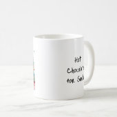 Heiße Schokolade für den Weihnachtsmann mit Bäumen Kaffeetasse (VorderseiteRechts)